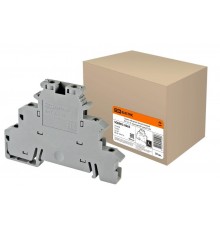 Зажим наборный трехуровневый ЗНТ 2,5-3L (проходной) серый TDM  SQ0803-0065  TDM