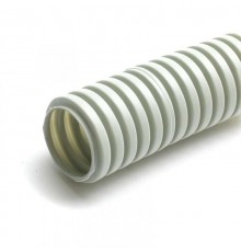 Труба гибкая гофрированная ПВД 63мм без протяжки лёгкая (15м) белый  36300Б  Рувинил