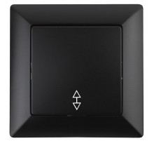 Переключатель Intro Solo 4-103-05 одноклавишный 10А-250В, IP20, СУ, антрацит  Б0053581  Intro