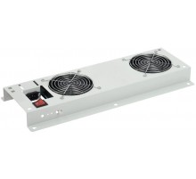 Вентиляторная панель с выключателем 2 модуля серая  FM35-21M  ITK