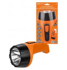 Фонарь "Комета 5" ручной аккумуляторный,  2 Вт 1 светодиод+10 SMD, 0,7 А*ч 230 В вилка,   SQ0350-0082  TDM