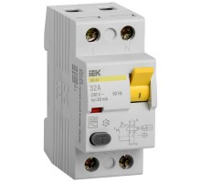Выключатель дифференциальный (УЗО) ВД1-63 2п 32А 30мА тип AC  MDV10-2-032-030  IEK