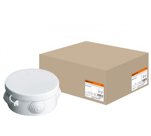 Коробка распределительная о/п D85х40мм, крышка, IP54, 4вх.  SQ1401-0102  TDM