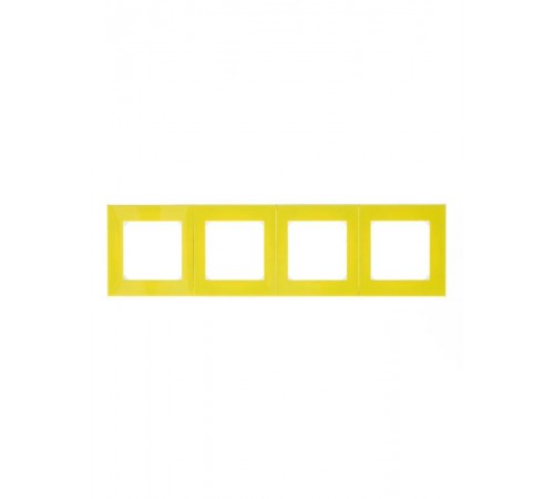ABB Levit Жёлтый / дымчатый чёрный Рамка 4-ая  3901H-A05040 64W  2CHH015040A6064  ABB