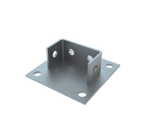 Основание одноканальное для двойного страт-профиля 41*82  OSN41*82  КМ-профиль