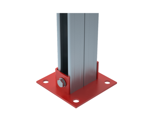 Основание одноканальное для двойного страт-профиля 41*82  OSN41*82  КМ-профиль