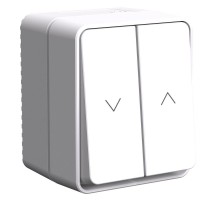 AtlasDesign Profi54 Белый О/У Выключатель 2-клавишный для Жалюзи, 2хсх.4  ATN540119  SE