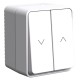 AtlasDesign Profi54 Белый О/У Выключатель 2-клавишный для Жалюзи, 2хсх.4  ATN540119  SE