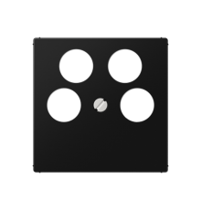 Крышка для SAT-TV розетки с 4-мя гнёздами (Ankaro); термопласт; черный матовый  A561-4SAT2SWM  Jung