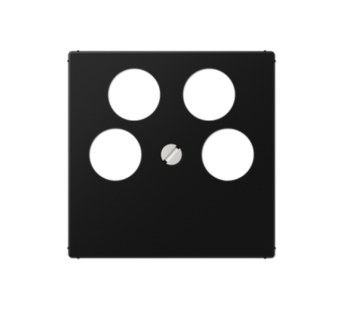 Крышка для SAT-TV розетки с 4-мя гнёздами (Ankaro); термопласт; черный матовый  A561-4SAT2SWM  Jung