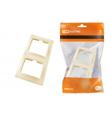 Рамка 2-х постовая вертикальная сл. кость "Таймыр"  SQ1814-0125  TDM