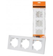 Рамка 3-х постовая белая "Сенеж"   SQ1816-0056  TDM