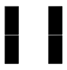комплект накладок 2гр черный LS502TSASW Jung