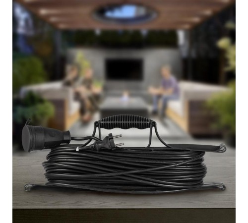 Удлинитель силовой ЭРА GREEN LINE FR-10-30m Greenline на рамке 1 розетка без заземления 30м ПВС 2x1мм2   Б0065149  ЭРА