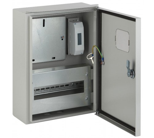 Щит учета металлический навесной ЩУ-1Н-12 IP55 (400х315х165)  Б0043764  ЭРА