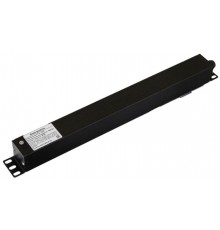 SHE19-8SH-S-CB Блок розеток для 19" шкафов, горизонтальный, 8 розеток Schuko, выключатель с подсветкой,  482.6x44.4x44.4мм  481762  Hyperline