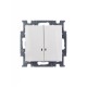 ABB Basic 55 Альп. белый Выключатель 2-клавишный с подсветкой  1012-0-2154   2CKA001012A2154  ABB