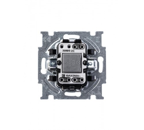 ABB Basic 55 Альп. белый Выключатель 2-клавишный с подсветкой  1012-0-2154   2CKA001012A2154  ABB