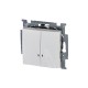 ABB Basic 55 Альп. белый Выключатель 2-клавишный с подсветкой  1012-0-2154   2CKA001012A2154  ABB