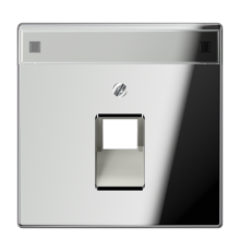 Крышка для ординарной телефонной и компютерной розетки UAE с полем для надписи; полированный хром  GCR2969-1NAUA  Jung