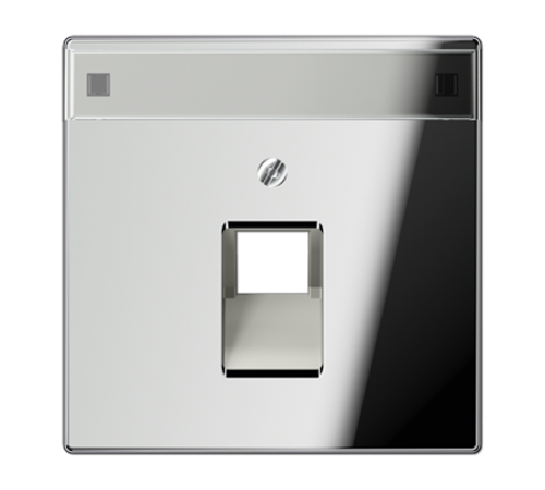 Крышка для ординарной телефонной и компютерной розетки UAE с полем для надписи; полированный хром  GCR2969-1NAUA  Jung