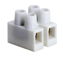 Колодка клеммная полипропилен ЗВИ белый, 2р,85°С,450V,24A, 2,5мм.кв.  43102PL/B  DKC