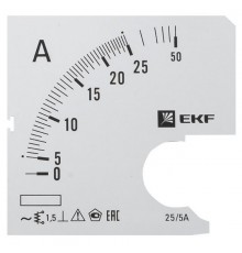 Шкала сменная для A721 25/5А-1,5 PROxima  s-a721-25  EKF