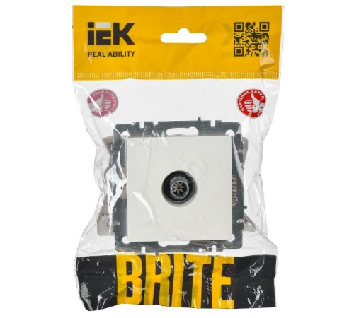 BRITE Розетка TV оконечная РТВ11-0-БрБ белый  BR-A10-O-K01  IEK