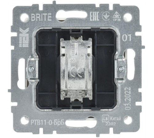 BRITE Розетка TV оконечная РТВ11-0-БрБ белый  BR-A10-O-K01  IEK