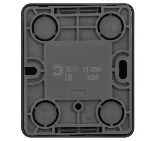 Розетка ЭРА Эксперт 11-3201-05 TV одиночная, IP20, ОУ, Антрацит  Б0063024  ЭРА