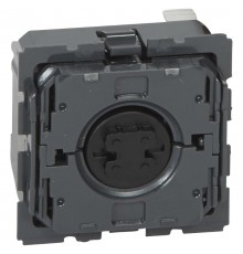 Клавиша одинарная нажимная (кнопка) для выкл-ля/кнопки пластик кремовый глянцевая IP20 с полем д/мар-ки Gira System 55  067601  GIRA