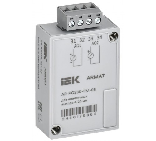 ARMAT Модуль анализ. кач. эл/эн. 2 аналоговых вых.  AR-PQ23D-FM-06  IEK