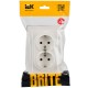 BRITE Розетка 2-ая с заземлением без шторок 16А в сборе РС12-3-БрЖ жемчужный   BR-R21-16-K36-F  IEK
