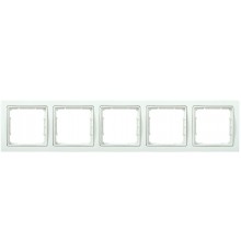 BOLERO Q1 белый Рамка 5-местная квадратная РУ-5-ББ  EMB52-K01-Q1  IEK