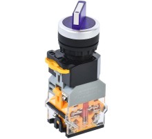 Переключатель D8-11XD2 2 полож. 1з+1р с подсвет. синий  BSW30-11XD2-3-14-2-K07  IEK