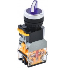 Переключатель D8-11XD2 2 полож. 1з+1р с подсвет. синий  BSW30-11XD2-3-14-2-K07  IEK