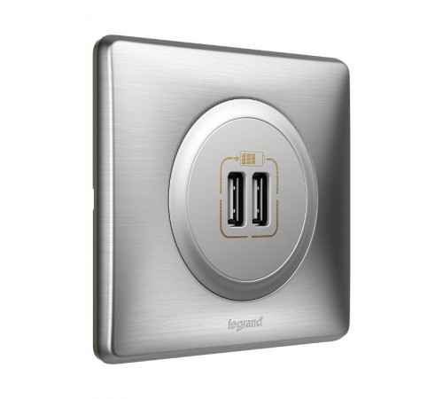 Celiane Мех USB розетки 2 ной  067462  Legrand