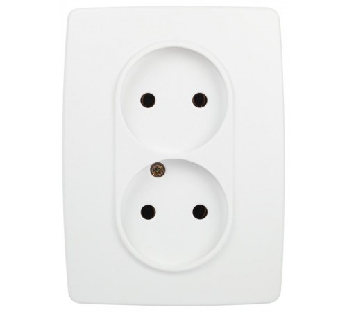 Розетка ЭРА Серия 12 12-2107-01М , 2X2P, 16А-250В, белый матовый   Б0065688  ЭРА