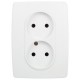 Розетка ЭРА Серия 12 12-2107-01М , 2X2P, 16А-250В, белый матовый   Б0065688  ЭРА