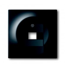 Плата центр. (накладка) для 1-постовой телекоммуникационной розетки 0213, 0216, серия impuls, цвет чёрный бархат  1753-0-0162   2CKA001753A0162  AB