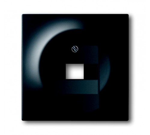 Плата центр. (накладка) для 1-постовой телекоммуникационной розетки 0213, 0216, серия impuls, цвет чёрный бархат  1753-0-0162   2CKA001753A0162  AB