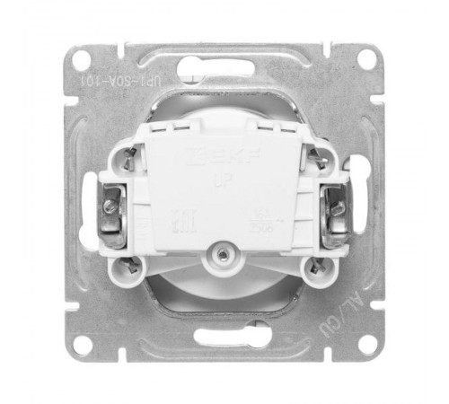 Механизм розетки, 16А, без заземления, со шторками, алюминий Эпика EKF  UP1-SOA-101  EKF