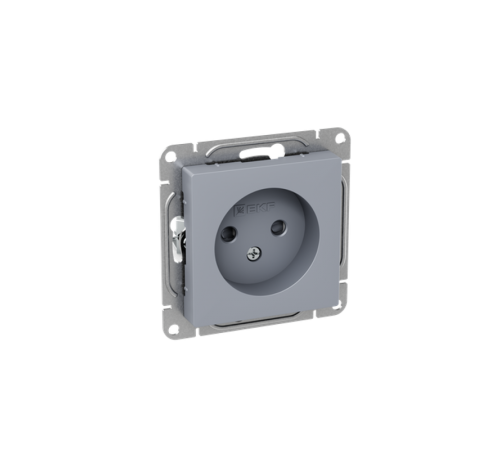 Механизм розетки, 16А, без заземления, со шторками, алюминий Эпика EKF  UP1-SOA-101  EKF