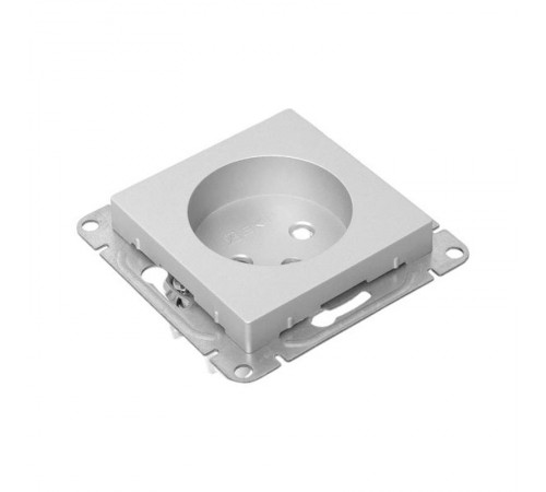 Механизм розетки, 16А, без заземления, со шторками, алюминий Эпика EKF  UP1-SOA-101  EKF