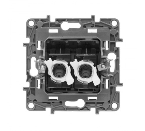 Etika Антрацит Розетка компьютерная 2-ая RJ45, кат.5е UTP  672655  Legrand