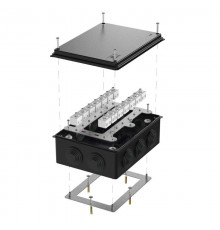 Коробка огнестойкая для о/п 40-0320-FR6.0-28 Е15-Е120 RAL9005 200х150х75 (5 шт/кор) черная  40-0320-9005-FR6.0-28  Промрукав
