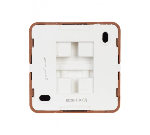 ОКТАВА дуб Выключатель 1-клавишный О/У 10А ВС20-1-0-ОД  EVO10-K04-10-DC  GENERICA