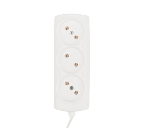 Удлинитель STANDARD 3 гнезда, 5 м, 2х0.75 кв.мм, б/з, белый  11-7214  PROconnect