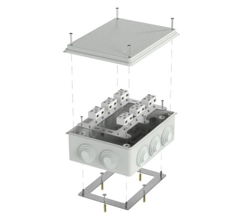 Коробка огнестойкая для о/п 40-0320-FR6.0-4-12-Р Е15-Е60 RAL7035 200х150х75 (5 шт/кор) серая  40-0320-7035-FR6.0-4-12-Р  Промрукав