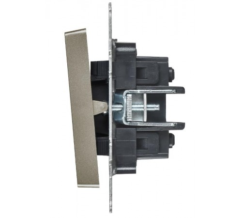 BRITE Выключатель 2-клавишный перекрестный 10А ВС10-2-3-БрШ шампань  BR-V23-0-10-K37  IEK